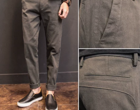 秋季新款日系休闲裤男修身小脚裤男士哈伦裤子...