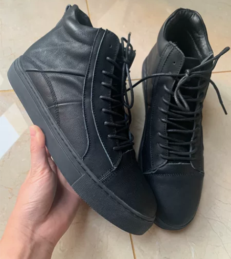 清仓[火]品牌同款男士板鞋全新真皮高帮男鞋...