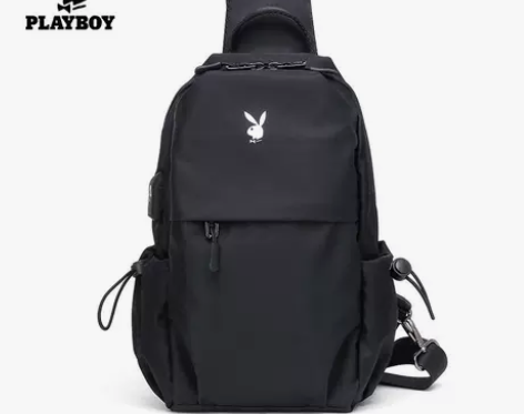 花花公子男士斜挎包休闲男包多功能胸包单肩包...