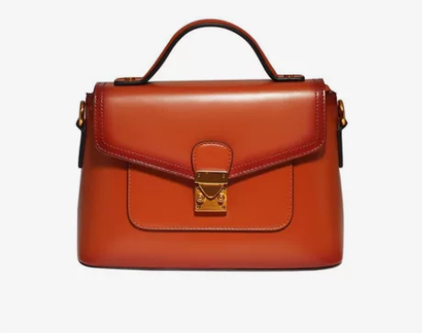 真皮包包女2022新款牛皮单肩包复古小方包...