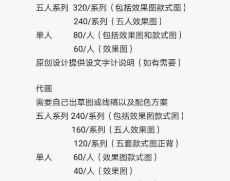 服装效果图款式图代画.ps，线稿，水彩，马...