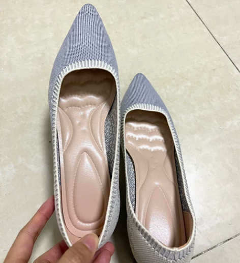 正品欧蔓莎超软粗跟王妃单鞋 一脚蹬软底尖头...