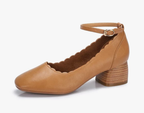 Camel/骆驼甜美粗跟单鞋女 38码 几...