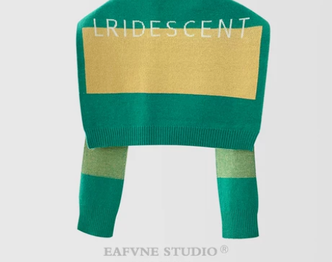 春秋网红拼色针织小披肩女外搭夏季空调房打结...