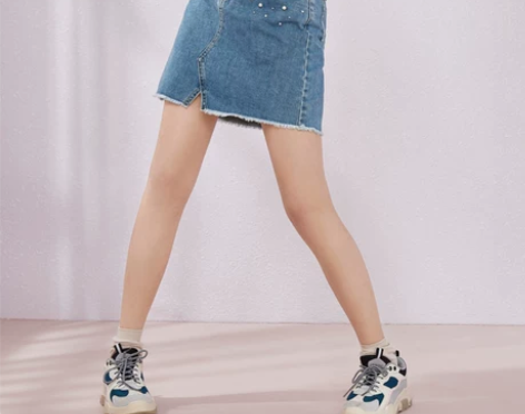 包邮 森马 半身裙女 夏季牛仔短裙a字 显...