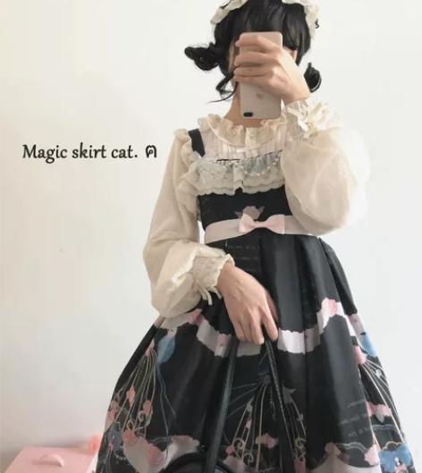 囚花jsk lolita 软妹裙 黑色M码...