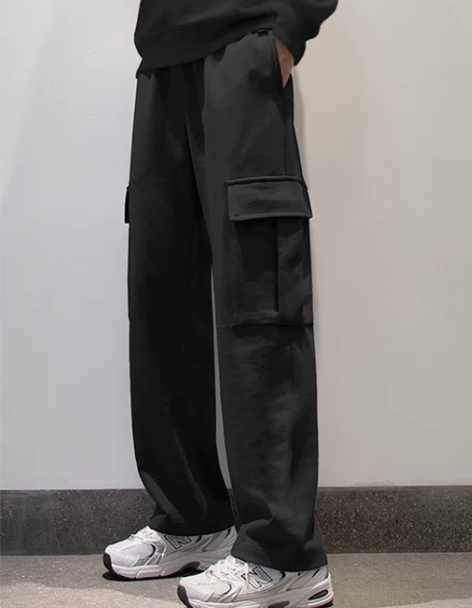 休闲裤 休闲裤卫裤XHH 秋季潮牌针织工装...