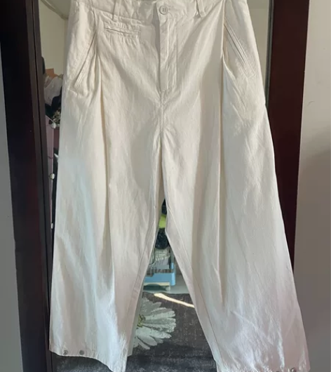 速写休闲裤,这个是有点厚度的棉麻裤,版型非...