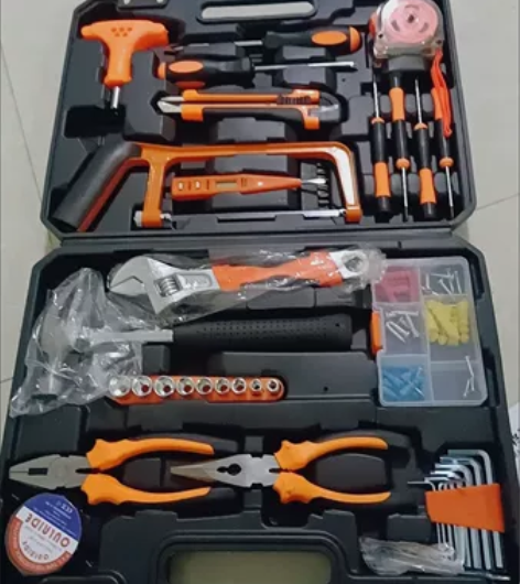 欧莱德家用德国多功能手动五金工具箱套装家庭...