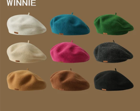 贝雷帽 复古贝雷帽Winnie Lee石原...