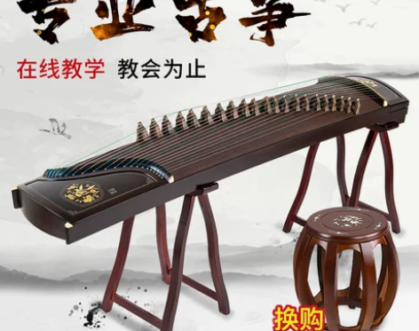 润扬古筝专业高档贝雕演奏考级21弦古筝琴表...