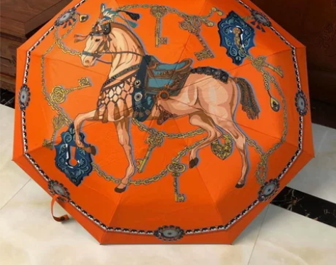 超大牌全自动三折叠太阳晴雨伞