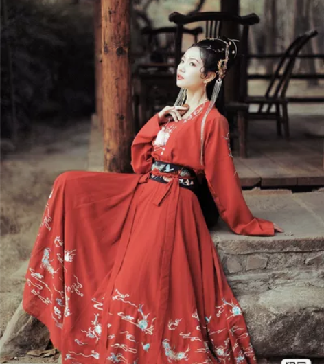 兰若庭汉服人间情事花嫁，齐胸裙，M码  全...