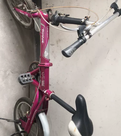 闲置折叠学生自行车99新，只限本地看车自提...