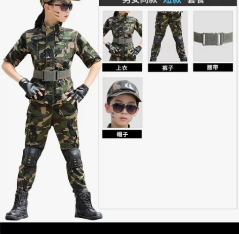 儿童迷彩服套装男童特种兵衣服学生夏令营演出...