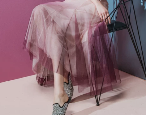 很仙的渐变网纱半身裙女夏流行裙子多层透明不...
