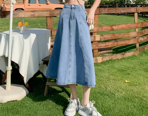 高腰半身裙女2022新款伞裙中长款蓬蓬裙a...