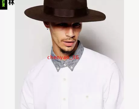 欧美复购时尚硬质高顶立体圆坑帽个性潮帽纯羊...