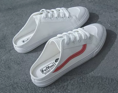 夏季平底休闲半拖鞋女外穿41一43大码女鞋...