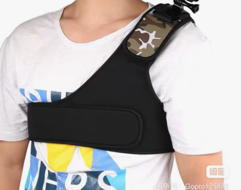 gopro9 8配件单肩带山狗A8小蚁大疆...