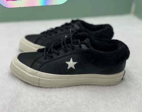 匡威one star 秋冬加绒保暖低帮牛皮...