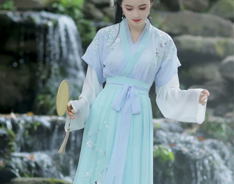 钟灵记原创【沉香】浅交领半臂改良魏晋汉服汉...