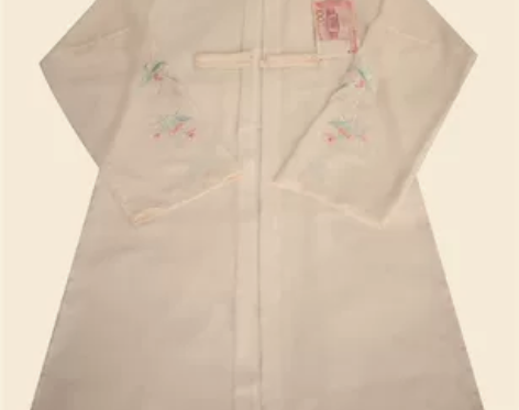 兰若庭汉服海棠春立领纱衫绣花渐变印花日常春...