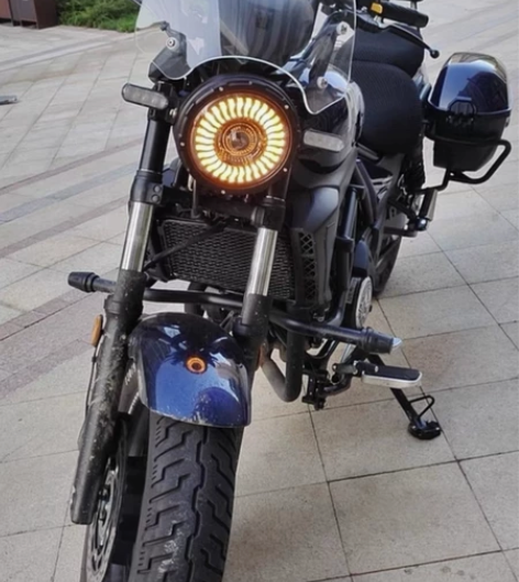 豪爵TR300大灯改装圆灯LED 价格为为...