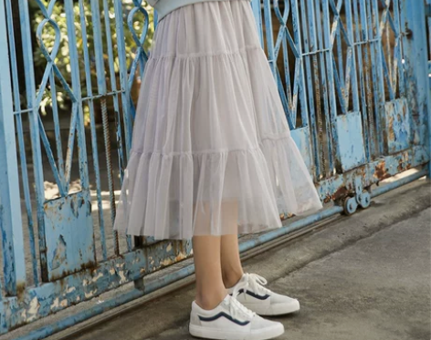 蜜妃儿很仙的裙子网纱半身裙春中长款蛋糕裙仙...