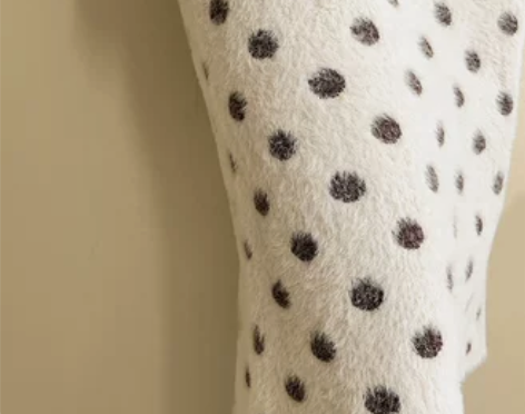 厚实保暖弹力大~非常百搭显高瘦！波点开叉铅...