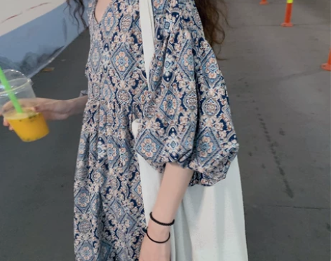 【狂欢价】盐系炸街大码女装胖mm法式茶歇长...