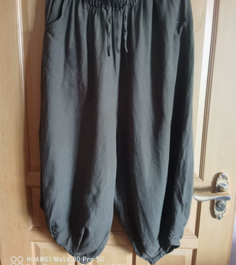 外贸棉麻裤，七分收口，出口日单，怎么穿怎么...