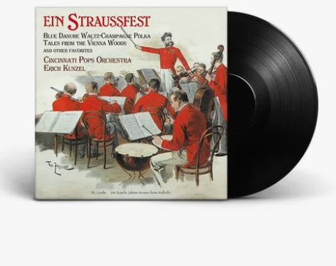 黑胶LP唱片红杉仔施特劳斯圆舞曲，约翰施特...