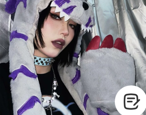 不准熬夜AONE4SURE加布兽毛绒帽数码...