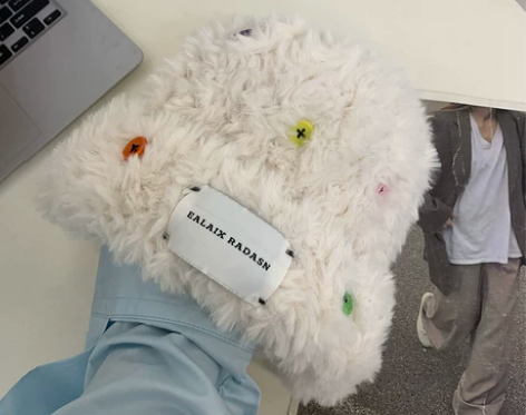 白鹿同款彩色纽扣针织帽子女秋冬季韩版大头围...