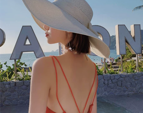 草编草帽女沙滩海边出游遮阳帽度假防晒大檐帽...