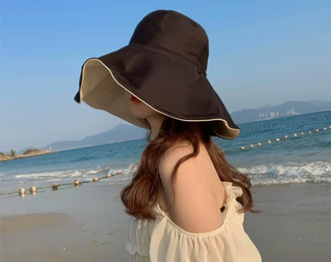 帽子女夏季遮阳帽防晒渔夫帽百搭防紫外线大帽...