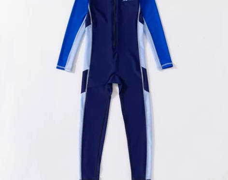 特步儿童泳衣男童速干防晒宝宝连体泳衣裤小童...