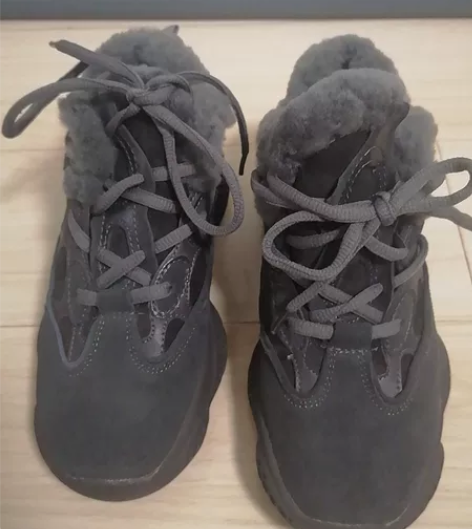 女士老爹鞋冬季加厚加绒新款2022椰子厚底...