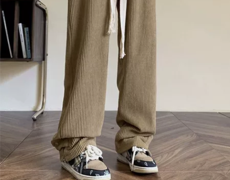 灯芯绒裤子冬季加绒高街美式复古vibe拉链...