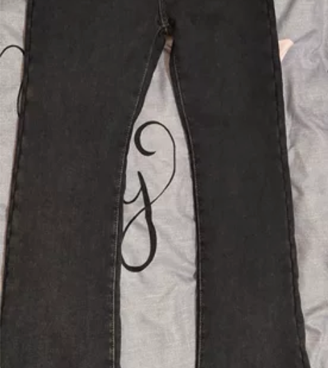 加厚绒牛仔裤（顺丰包邮） 蓝黑色，微喇版型...