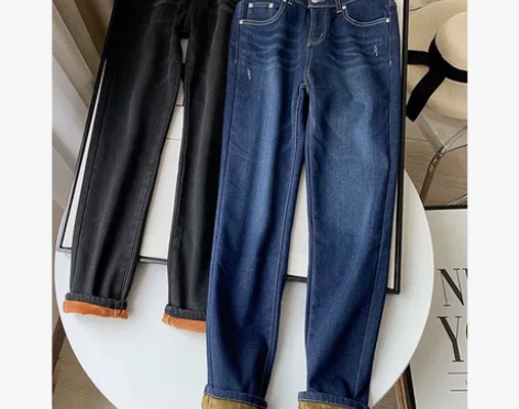 李维斯女加绒牛仔裤小直筒男友风加绒牛仔裤2...