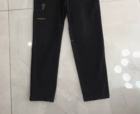 磨毛长裤，女，27码，弹力松紧腰时尚绣花微...