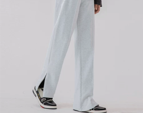 22秋冬男直筒开叉卫裤美式拉链百搭宽松高街...