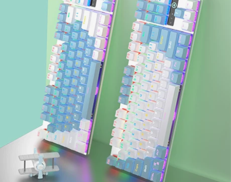 87键拼色金属机械键盘