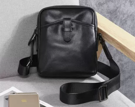 【狂欢价】男士包包2019新款单肩包真皮斜...