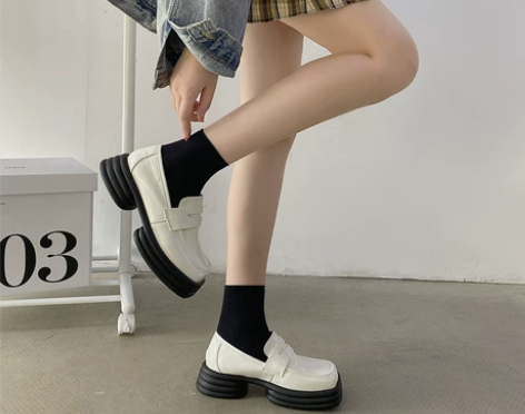 乐福鞋女百搭复古学院风皮鞋英伦风鞋子单鞋白...