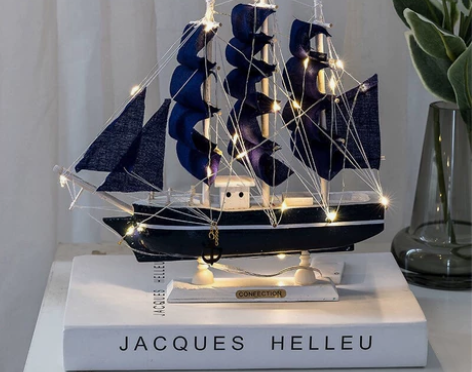 年末减价】一帆风顺帆船模型摆件客厅房间酒柜...