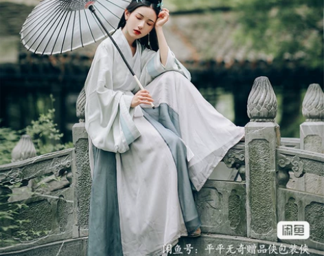 池夏初夏:簌忧 原创改良汉服汉元素 晋制襦...