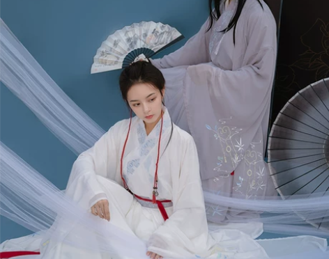 清梳如意情侣魏晋风交领齐腰cp款原创汉服男...